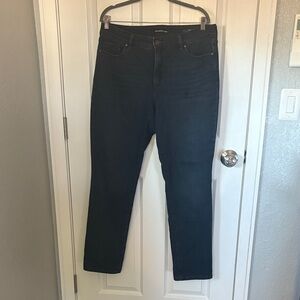 Bandolino Women's 14 Dark Blue Amy Straight leg Jeans